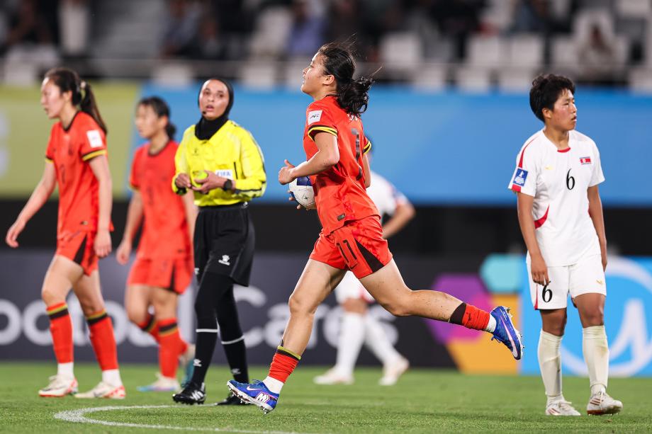 官方指定-U17女足亚洲杯：刘雨希双响 中国队2-4朝鲜无缘决赛